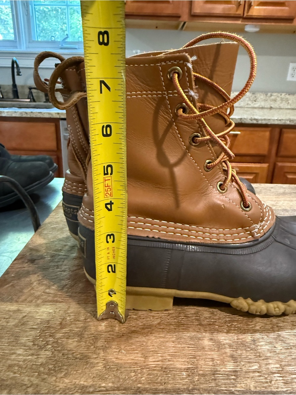 Women's Waterproof Winter Duck Boots - Brown Leather & Dark Rubber - Picture 4 of 10